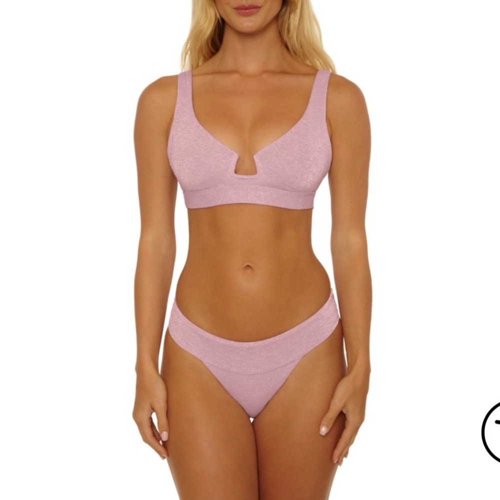 ISABELLA ROSE MARSEILLE MAUI SWIM BOTTOM AND V-WIRE BRALETTE SWIM TOP SIZE SMALL